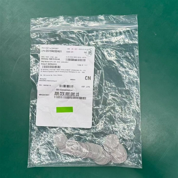 GE Filter Disk Wire Mesh MPOS 25.4OD 0.66 THK 2 Micron 1504-3708-000 suppliers