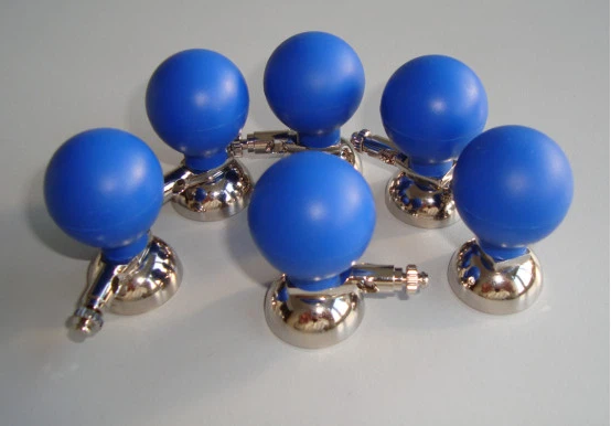 Dospělé 4mm hrudníkové EKG elektrody od niklu s bule žárovkou nebo šedým blubem, 6ks / set