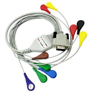 Shidaishuma 15 Pin 10leads Stabilní výkon Holter EKG kabel s Snap