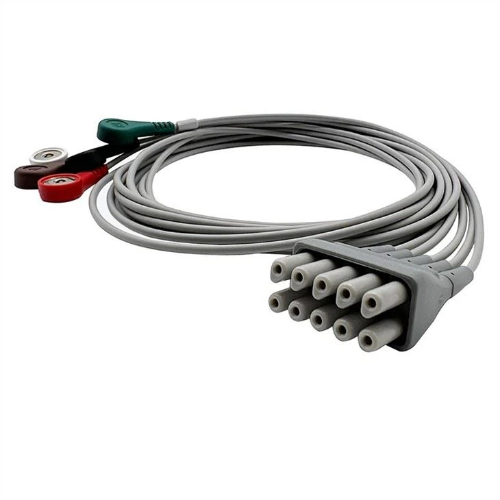 ECG Lead Set 5 Wire Snap Gray 9293-059-50
